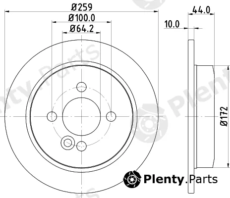 Hella 8DD355123-671 — Brake Disc
