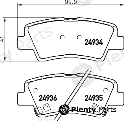 Hella 8DB355028-791 — Brake Pad Set, disc brake NAO
