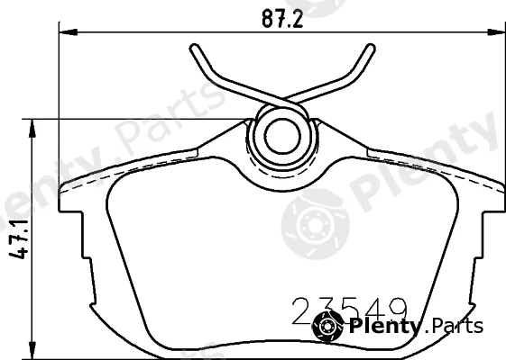 Hella 8DB355030-371 — Brake Pad Set, disc brake NAO