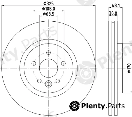 Hella 8DD355133-841 — Brake Disc PRO High Carbon