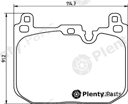 Hella 8DB355025-621 — Brake Pad Set, disc brake