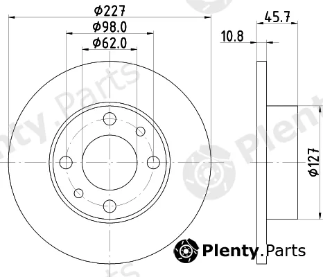 Hella 8DD355100-361 — Brake Disc