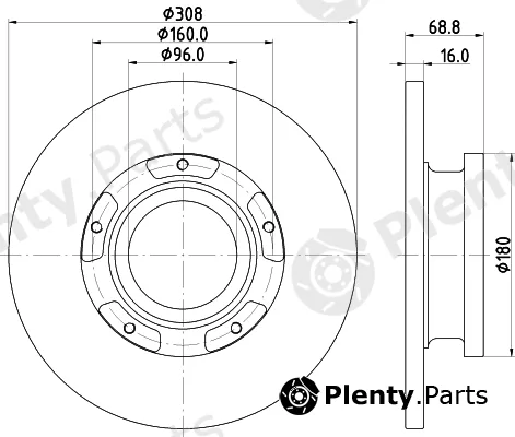 Hella 8DD355122-761 — Brake Disc PRO
