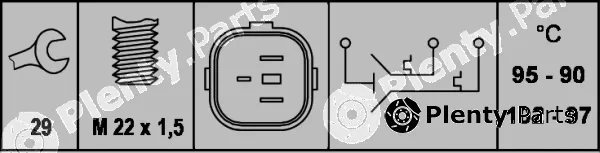 Hella 6ZT007837-061 — Temperature Switch, radiator fan