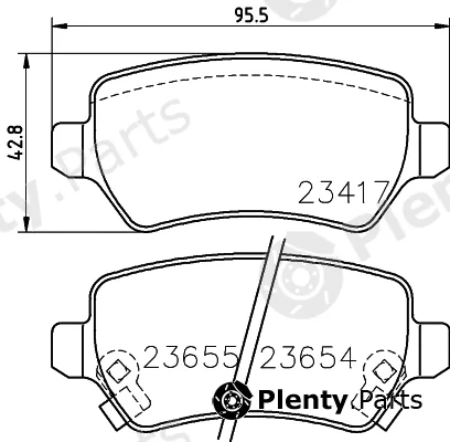 Hella 8DB355030-121 — Brake Pad Set, disc brake NAO