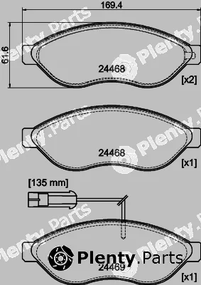 Hella 8DB355044-451 — Brake Pad Set, disc brake