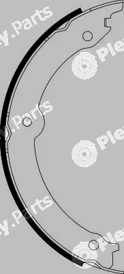 Hella 8DA355051-391 — Brake Shoe Set, parking brake