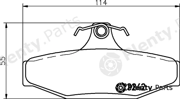Hella 8DB355030-021 — Brake Pad Set, disc brake NAO