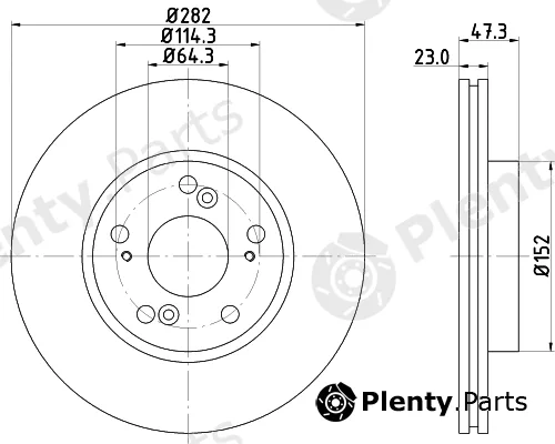 Hella 8DD355110-631 — Brake Disc