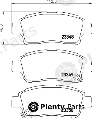 Hella 8DB355027-471 — Brake Pad Set, disc brake NAO