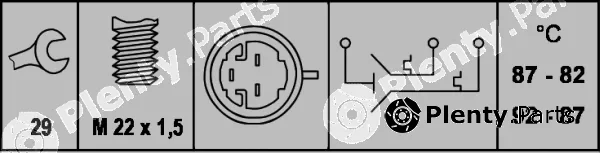 Hella 6ZT007837-031 — Temperature Switch, radiator fan