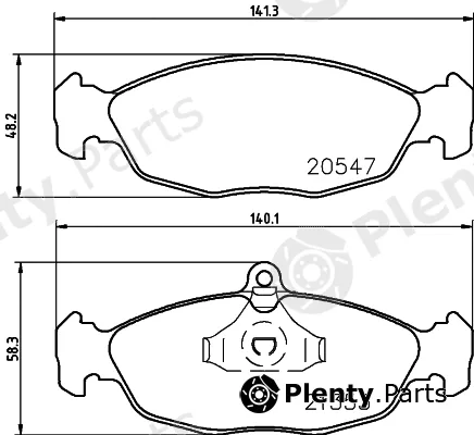 Hella 8DB355026-771 — Brake Pad Set, disc brake NAO