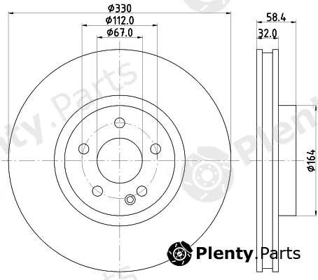 Hella 8DD355123-501 — Brake Disc PRO