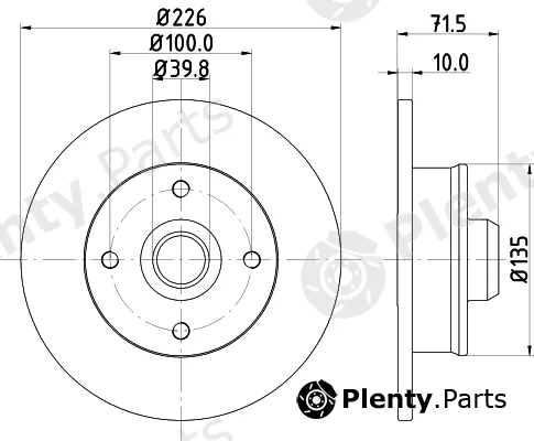 Hella 8DD355101-661 — Brake Disc PRO