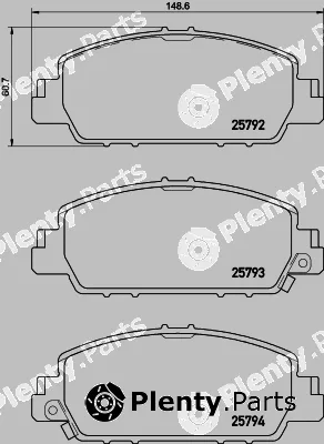 Hella 8DB355030-681 — Brake Pad Set, disc brake NAO