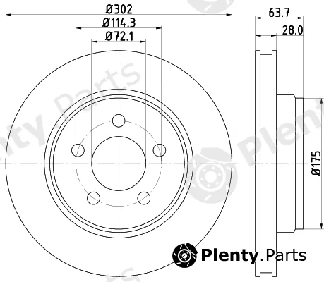 Hella 8DD355119-241 — Brake Disc PRO