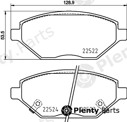 Hella 8DB355025-521 — Brake Pad Set, disc brake