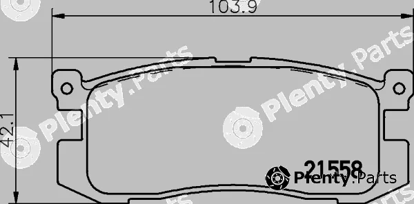 Hella 8DB355036-991 — Brake Pad Set, disc brake NAO