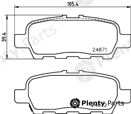 Hella 8DB355029-691 — Brake Pad Set, disc brake NAO