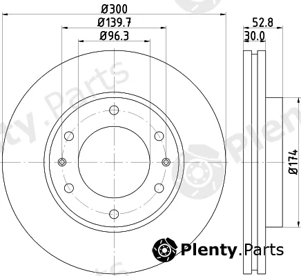 Hella 8DD355116-481 — Brake Disc