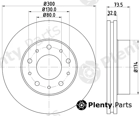 Hella 8DD355123-901 — Brake Disc