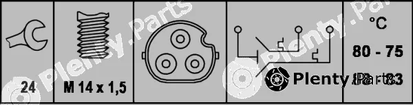 Hella 6ZT007837-101 — Temperature Switch, radiator fan