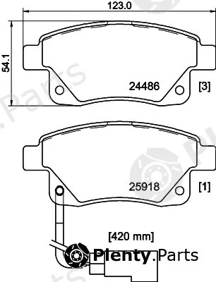 Hella 8DB355012-781 — Brake Pad Set, disc brake