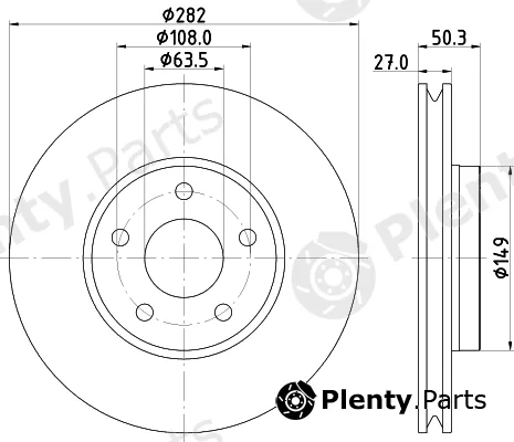 Hella 8DD355132-021 — Brake Disc PRO High Carbon