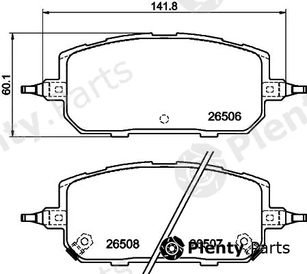 Hella 8DB355044-221 — Brake Pad Set, disc brake