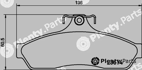 Hella 8DB355030-011 — Brake Pad Set, disc brake NAO
