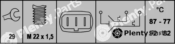 Hella 6ZT007802-011 — Temperature Switch, radiator fan