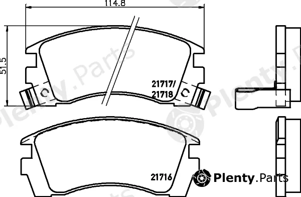 Hella 8DB355027-261 — Brake Pad Set, disc brake NAO