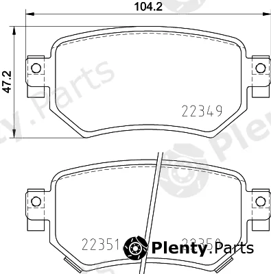 Hella 8DB355025-561 — Brake Pad Set, disc brake