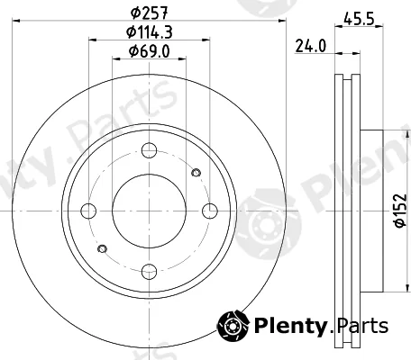 Hella 8DD355110-931 — Brake Disc