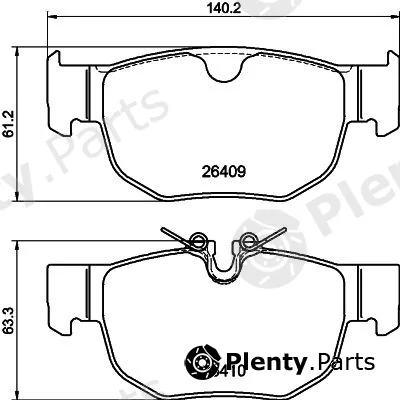 Hella 8DB355044-381 — Brake Pad Set, disc brake
