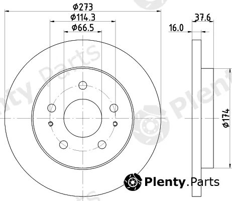Hella 8DD355111-971 — Brake Disc