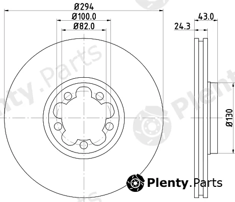 Hella 8DD355107-311 — Brake Disc PRO