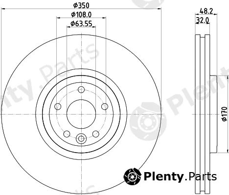 Hella 8DD355132-481 — Brake Disc PRO HC