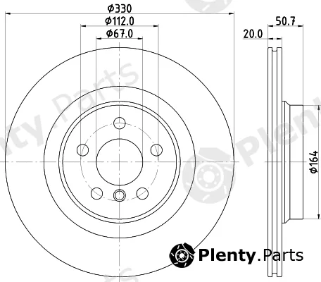 Hella 8DD355132-301 — Brake Disc PRO HC