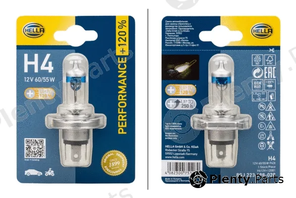 Hella 8GJ223498-028 — Bulb, spotlight PERFORMANCE UP TO 120%