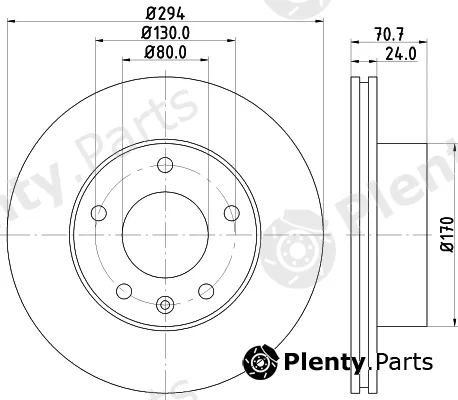 Hella 8DD355113-391 — Brake Disc