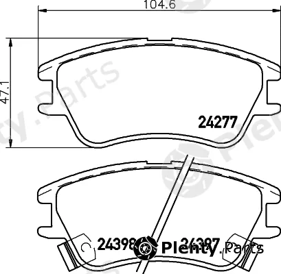 Hella 8DB355006-671 — Brake Pad Set, disc brake