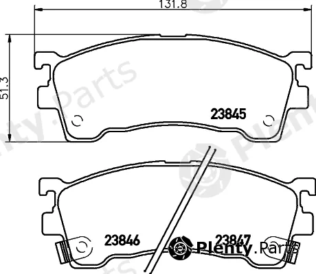 Hella 8DB355023-921 — Brake Pad Set, disc brake