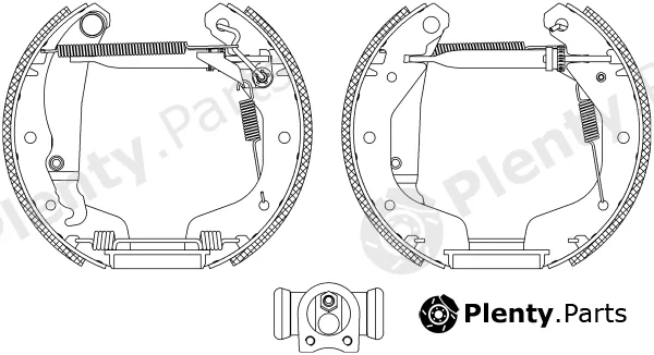 Hella 8DB355004-201 — Brake Shoe Set Shoe Kit Pro