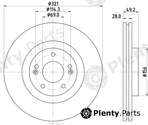 Hella 8DD355131-351 — Brake Disc PRO