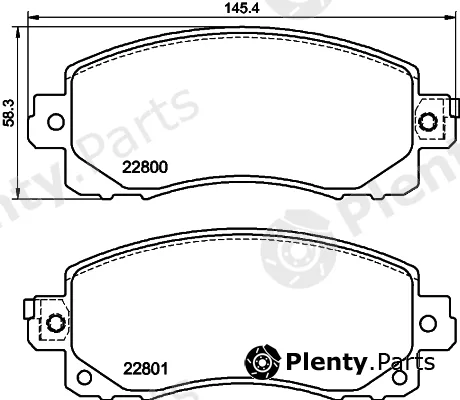 Hella 8DB355039-161 — Brake Pad Set, disc brake