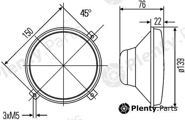 Hella 1A3996002-261 — Headlight