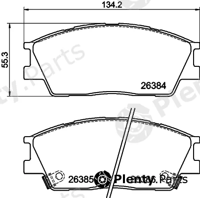 Hella 8DB355043-981 — Brake Pad Set, disc brake