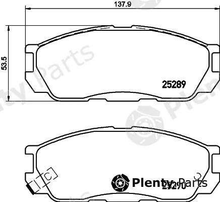 Hella 8DB355037-001 — Brake Pad Set, disc brake NAO