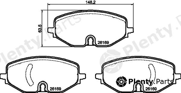 Hella 8DB355040-801 — Brake Pad Set, disc brake